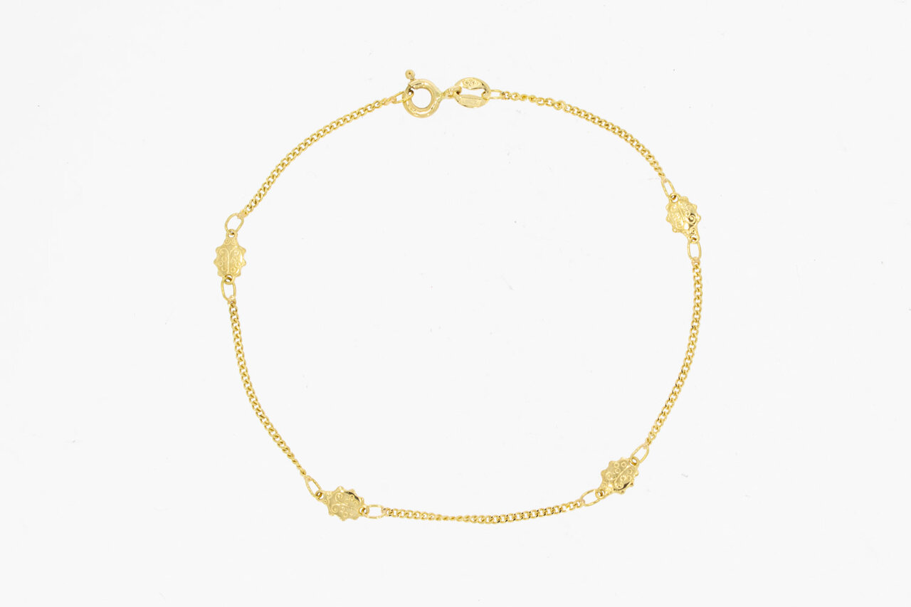 18 Karat Gold Panzer Armbändchen - 18,8 cm