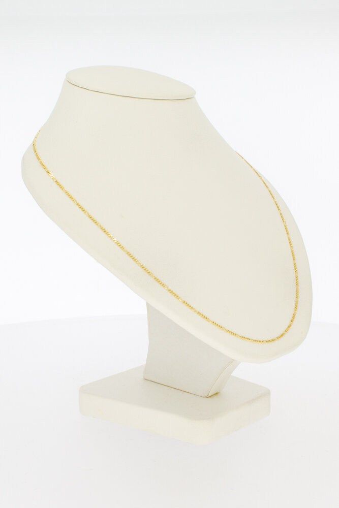 585 Gelbgold Figaro Kette - 45 cm