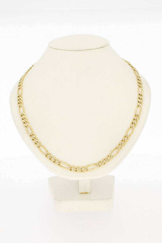 Figaro Gelbgoldkette 14 Karat - 62 cm
