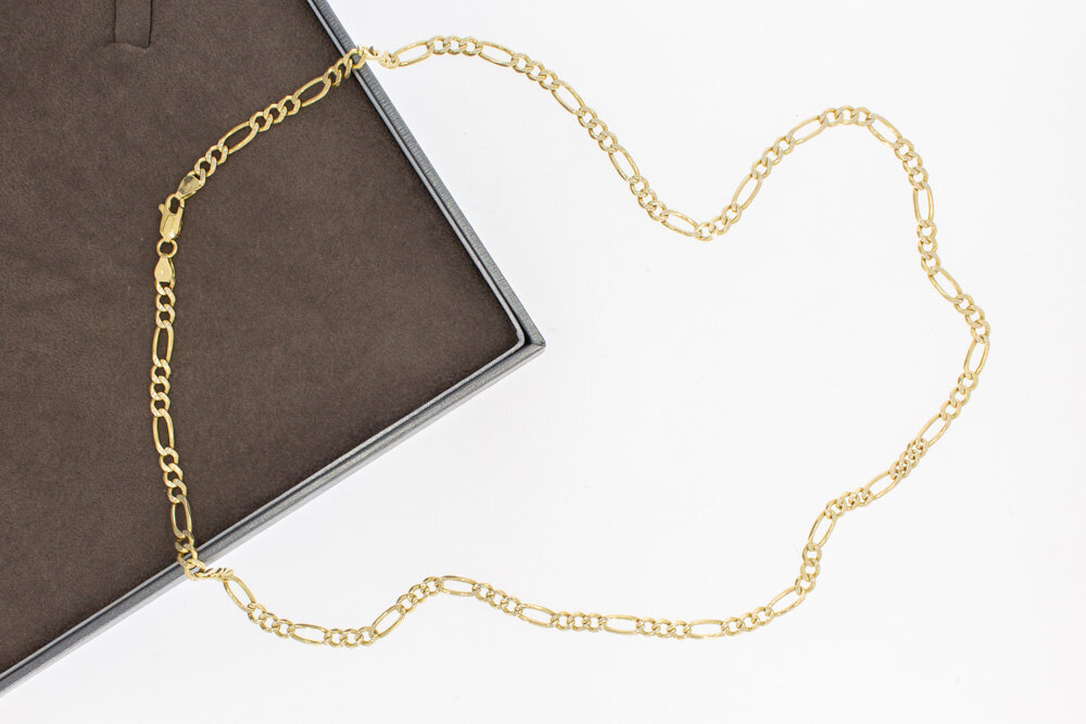 Figaro Gelbgoldkette 14 Karat - 62 cm