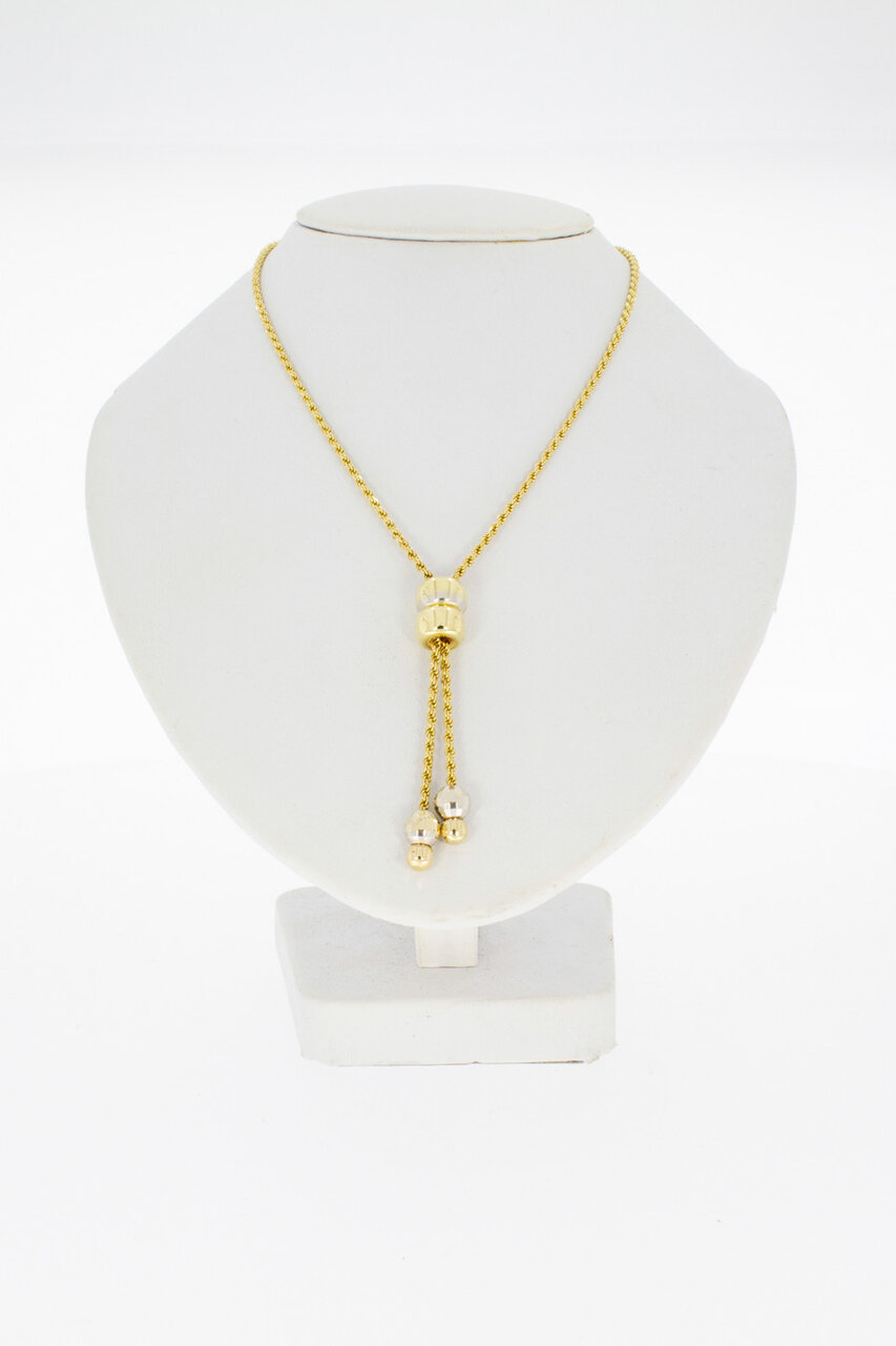 14 Karat Gold Kordel Halskette - 47 cm