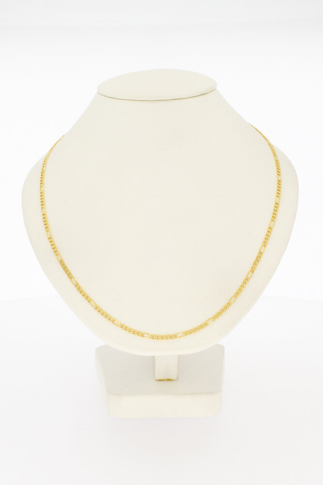 585 Gelbgold Figaro Kette - 55,2 cm
