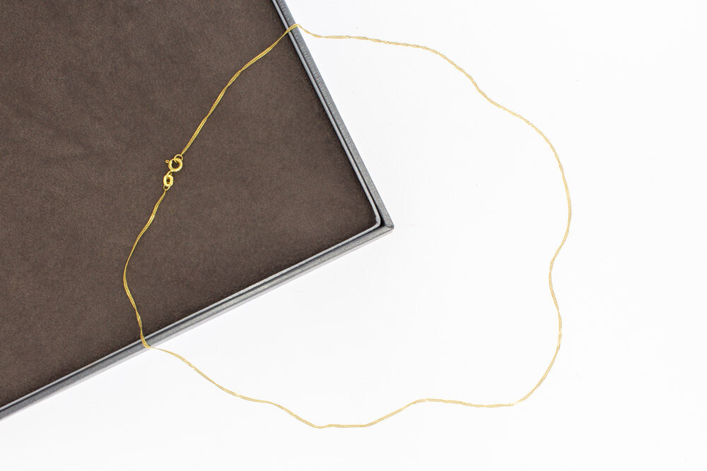 14 Karat Panzer Halskette - 50,5 cm