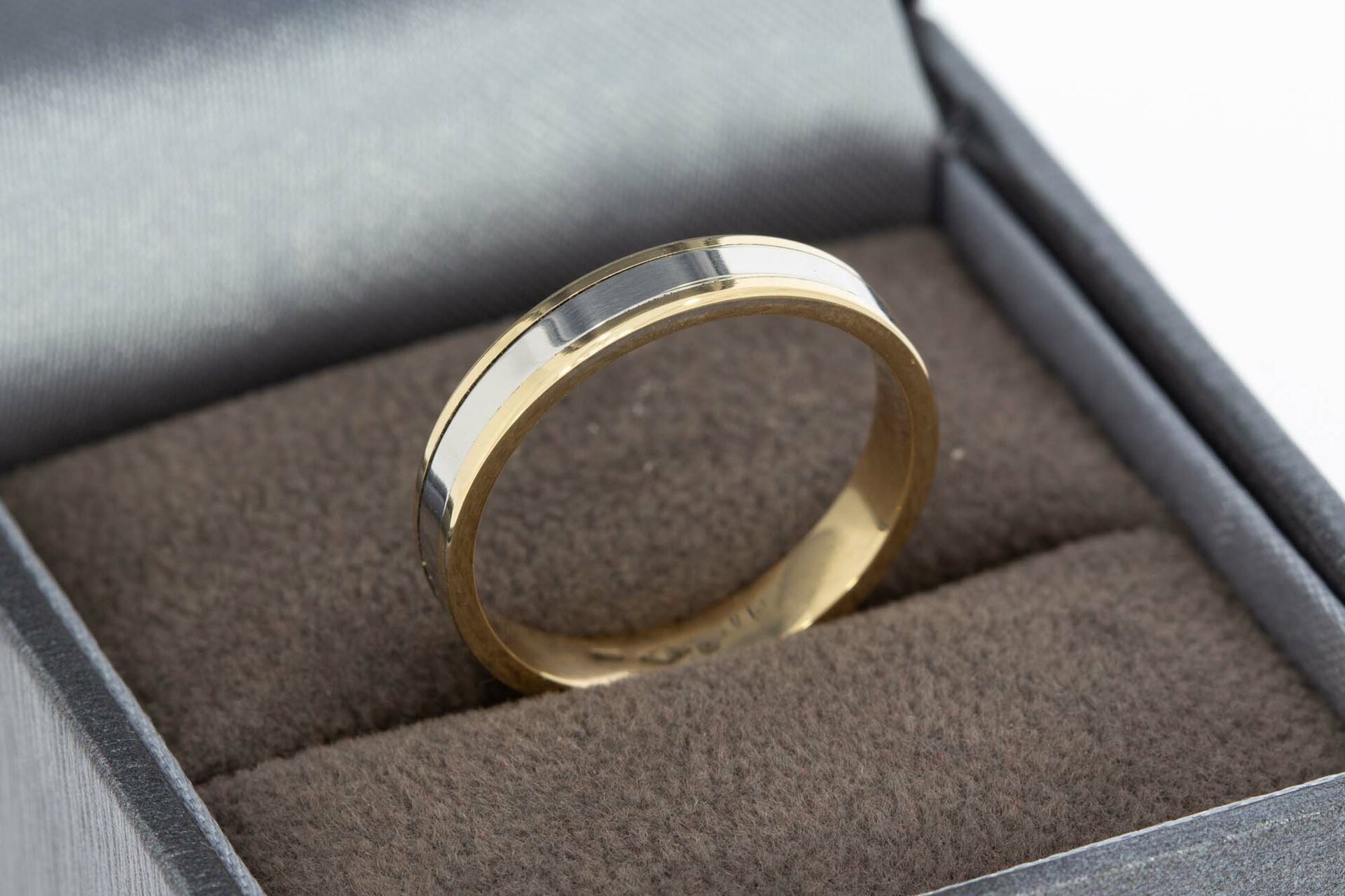 9 Karat Bicolor Goldring - 16,5 mm