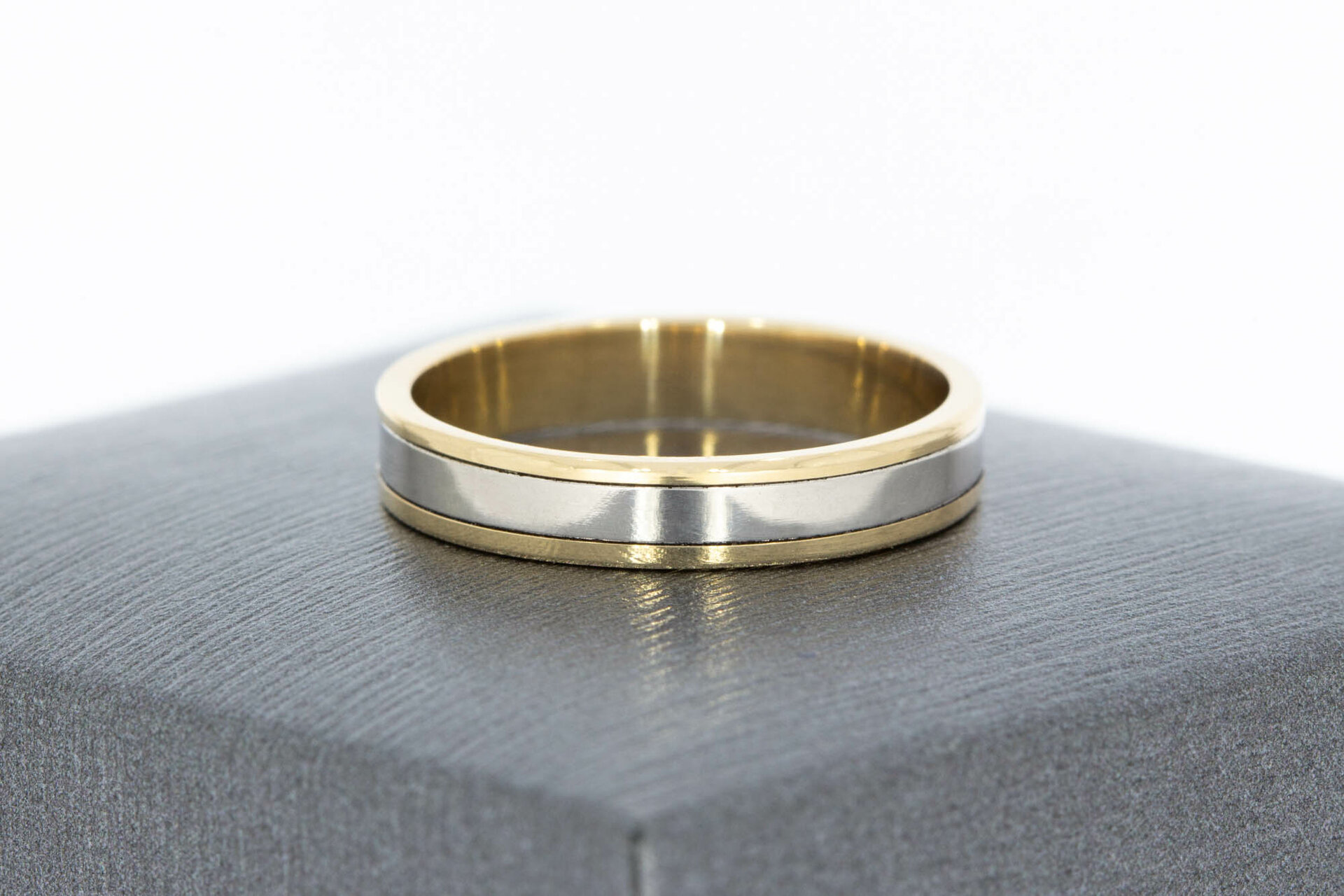 9 Karat Bicolor Goldring - 16,5 mm