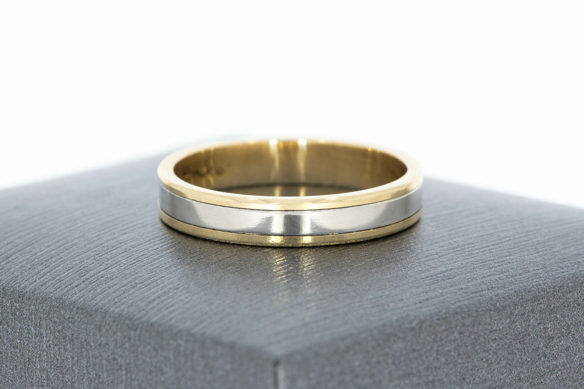 9 Karat Bicolor Goldring - 16,5 mm