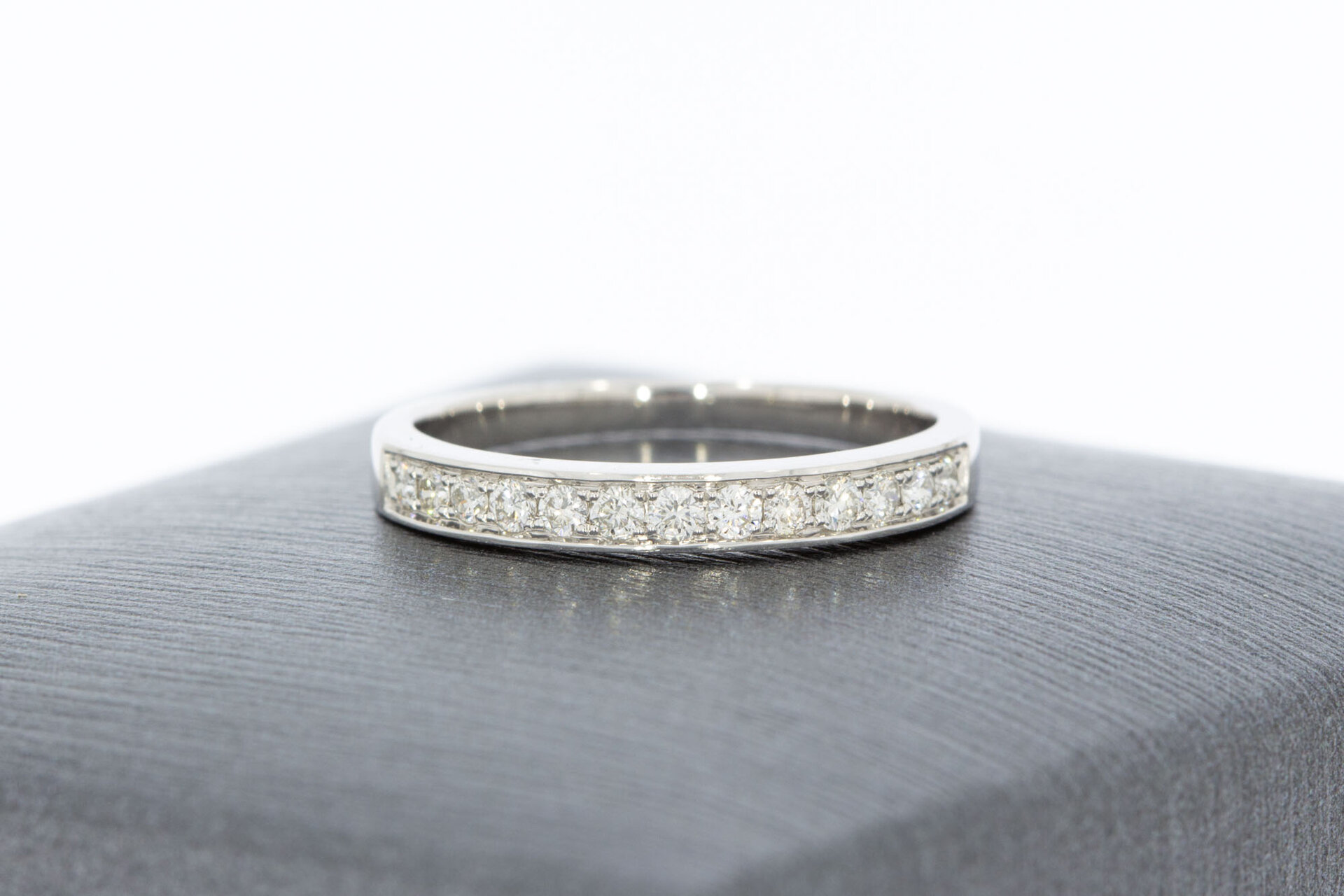 9 Karat Weißgold Memoirering - 15,5 mm