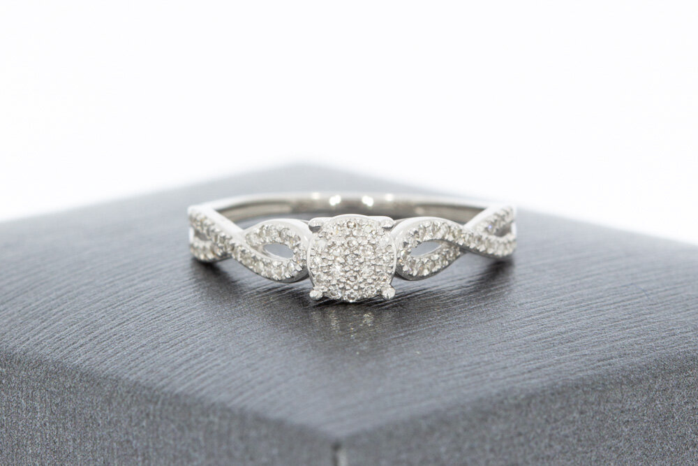 375 Gold Damen Diamantring - 15,6 mm