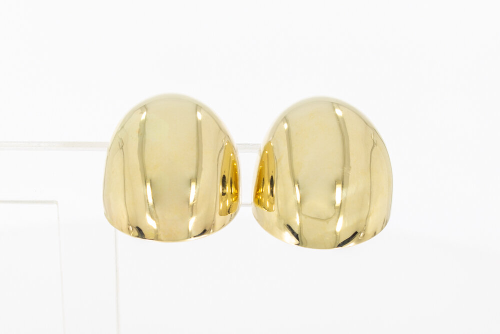 Klassische Ohrclips 585 Gold - 2,8 cm