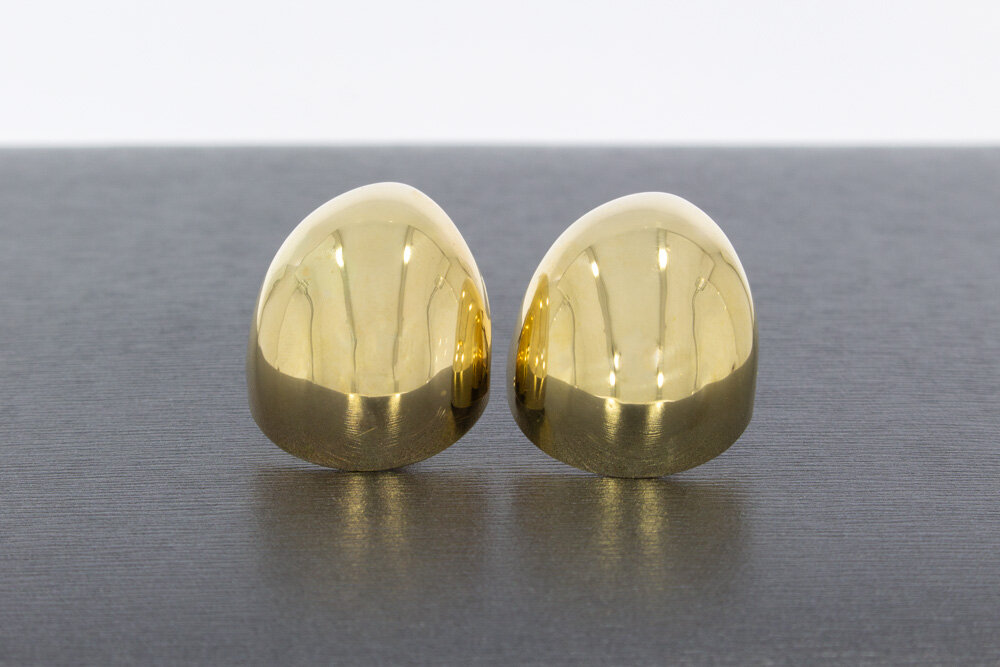 Klassische Ohrclips 585 Gold - 2,8 cm