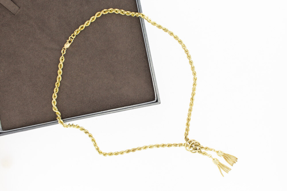 Kordelkette 14 Karat Gold - 48 cm