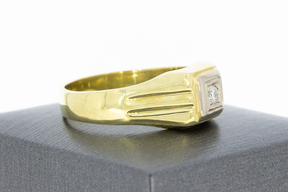 585 Gold Herren-Diamantring - 22,5 mm