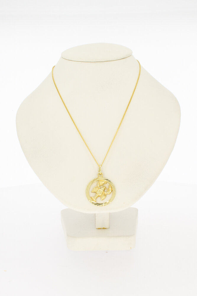 585 Goldene Krebs Anhänger - 2,6 cm