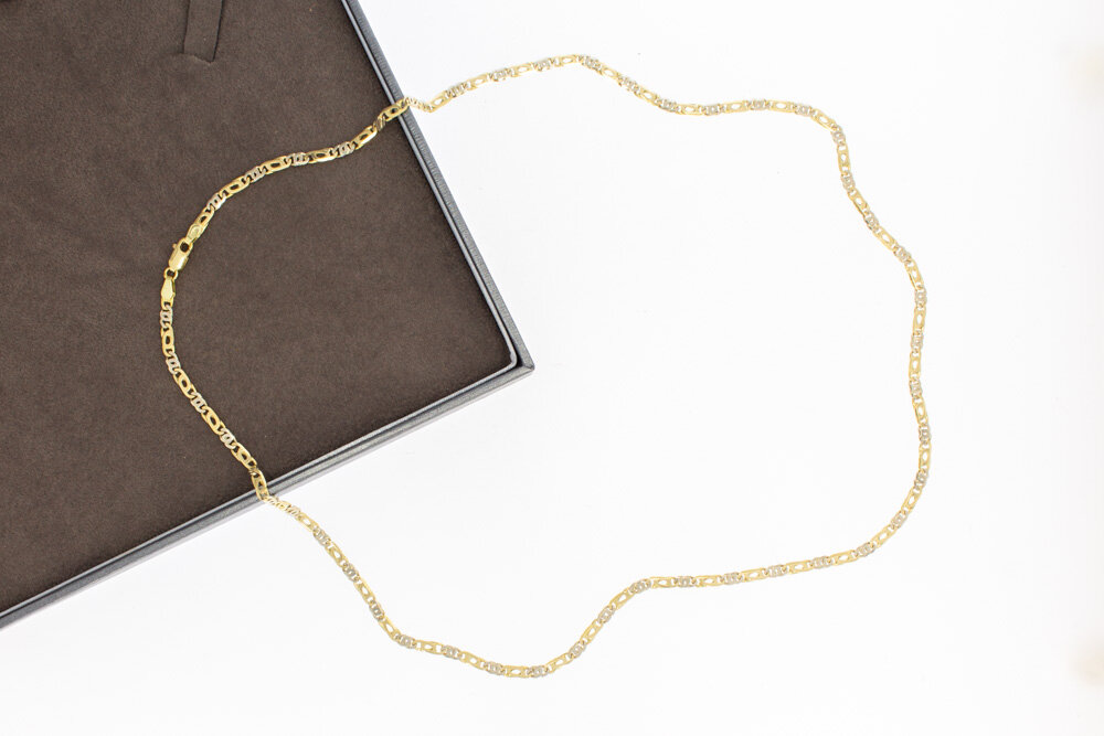 585 Gold Figaro Halskette - 61,5 cm