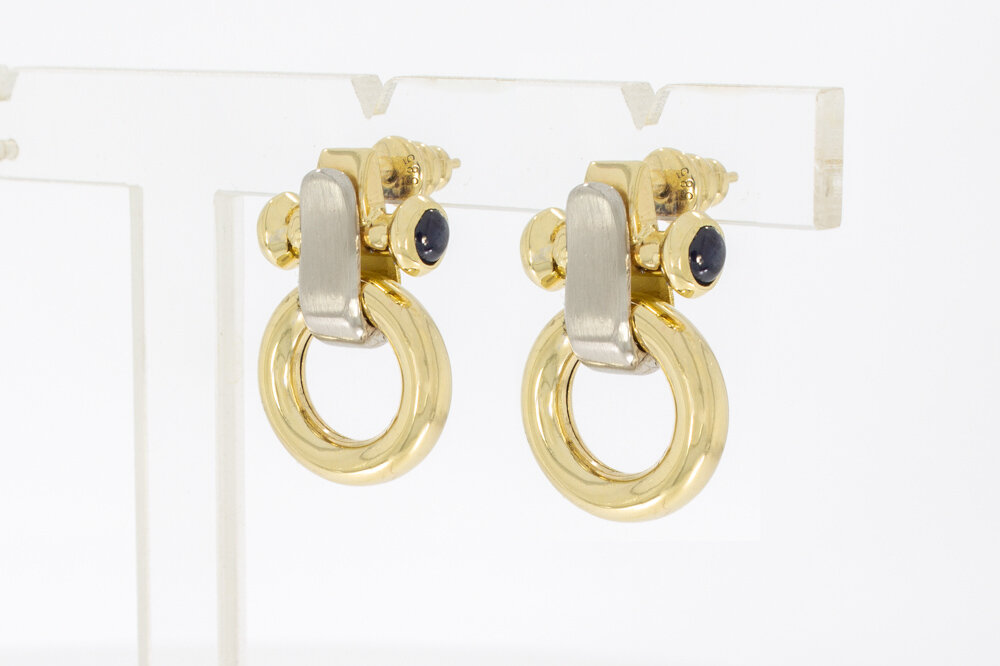 585 Bicolor Gold Ohrstecker - 2,6 cm