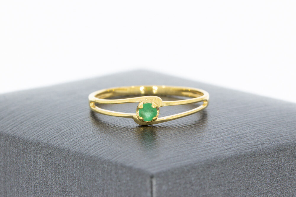 375 Smaragd Damenring - 15,4 mm