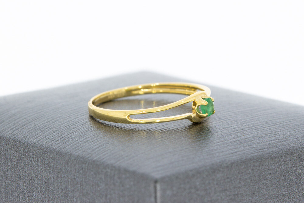 375 Smaragd Damenring - 15,4 mm