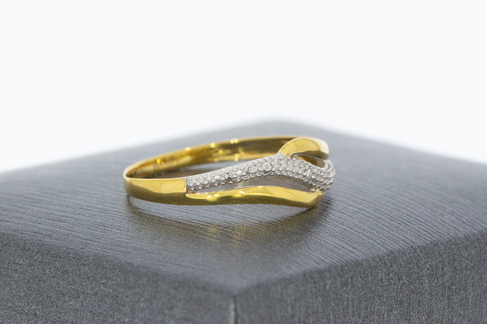 375 Bicolor Gold Damenring - 16,3 mm
