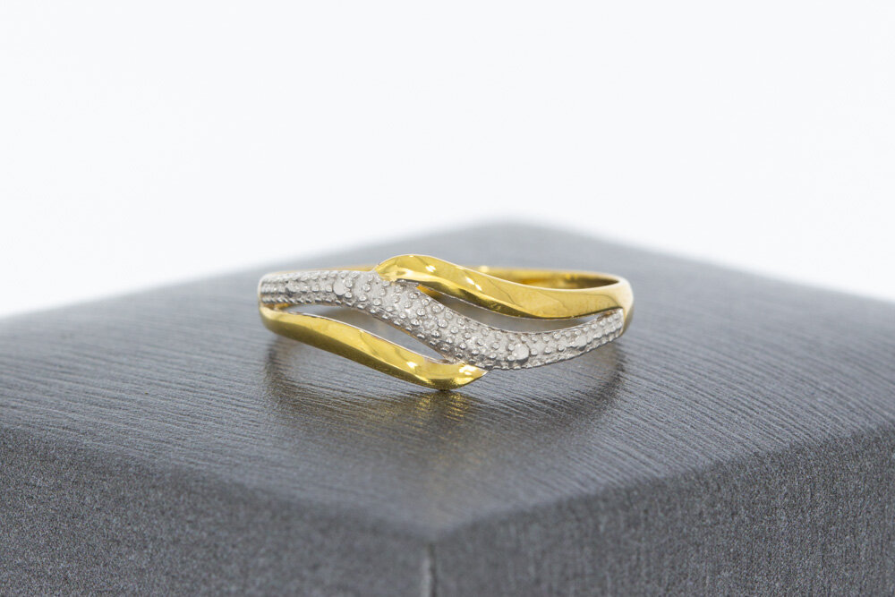 375 Bicolor Gold Damenring - 16,3 mm