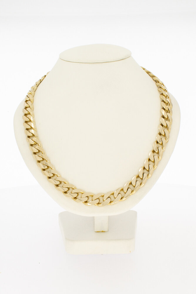 585 Goldene Panzer Halskette - 52 cm