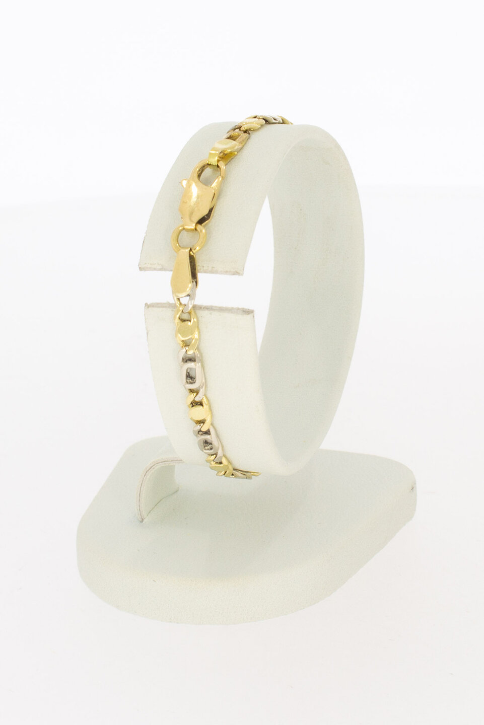 750 Figaro Gold Armband – 16,5 cm