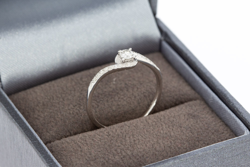 375 Gold Damen Diamantring - 15,8 mm