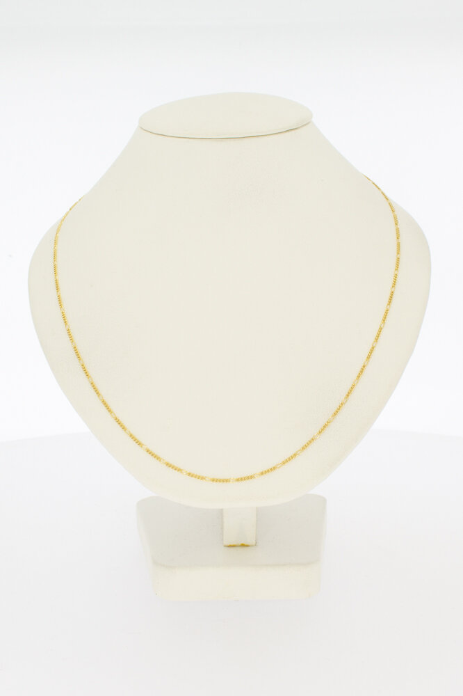 585 Gelbgoldene Figaro Kette - 55 cm