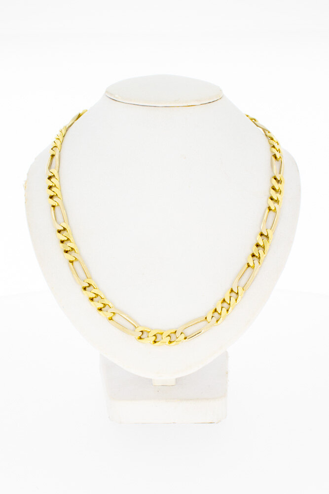 Figaro Gliederkette 585 Gold - 63 cm