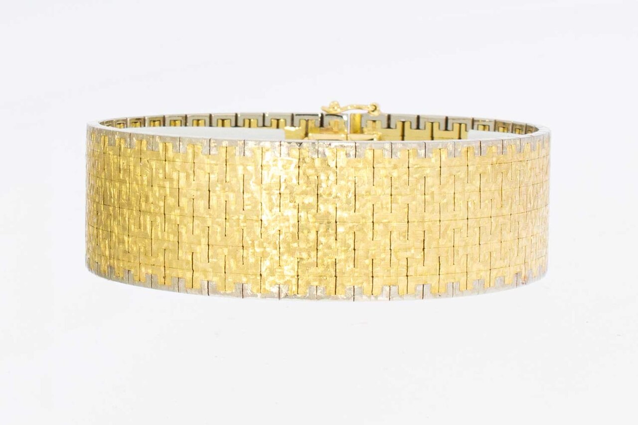 Breites 18 Karat Goldarmband - 18,8 cm
