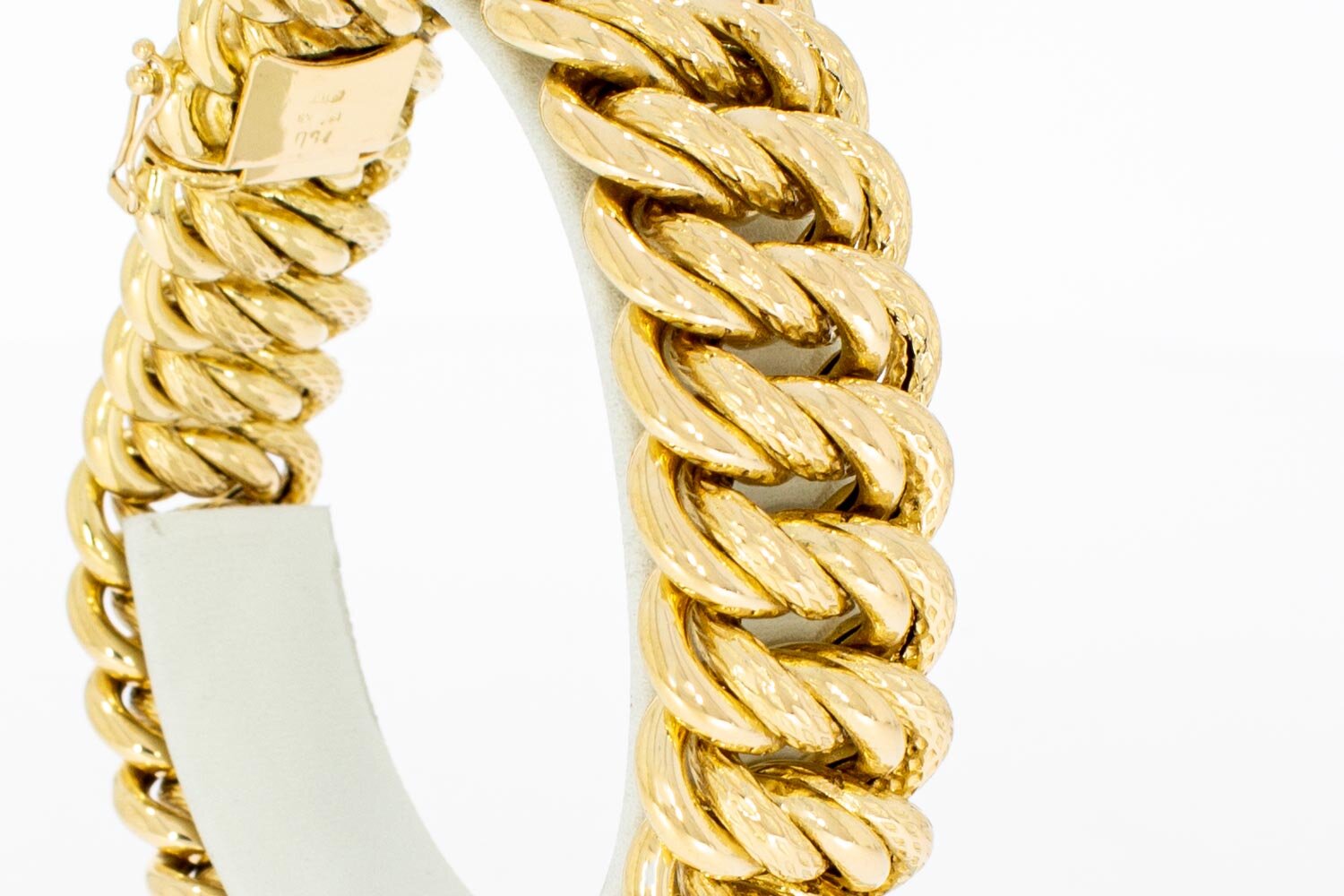 18 Karat Breites Männer Armband - 22,3 cm