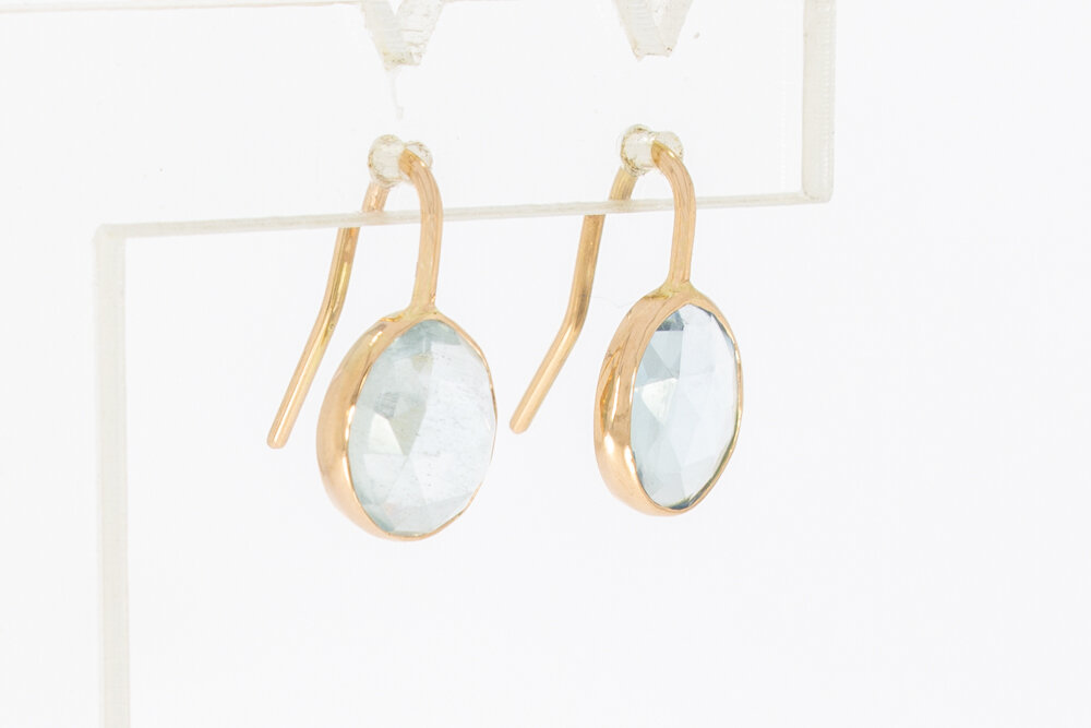 585 Gold Aquamarin Anhänger - 1,7 cm