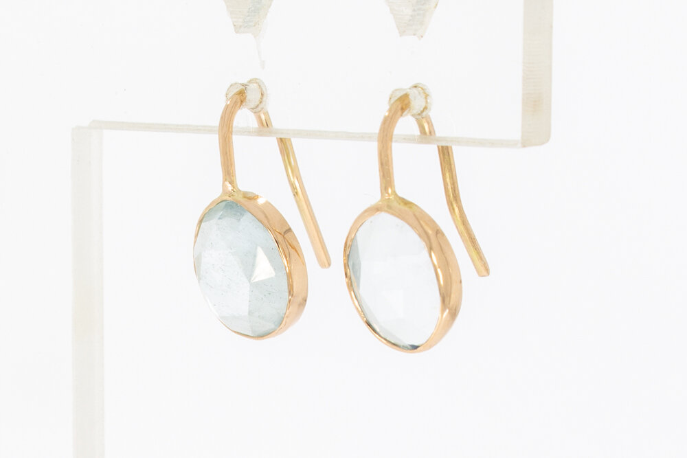 585 Gold Aquamarin Anhänger - 1,7 cm