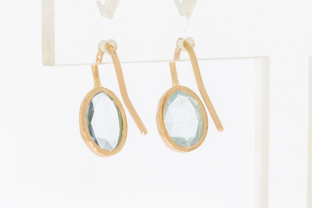 585 Gold Aquamarin Anhänger - 1,7 cm