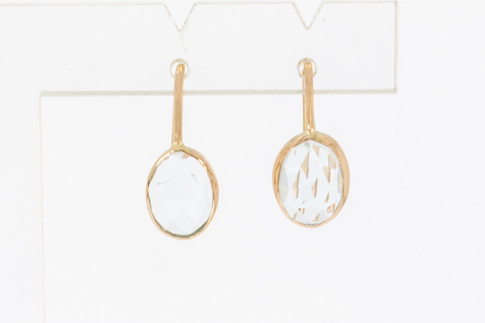 Aquamarin Anhänger 585 Gold - 1,6 cm