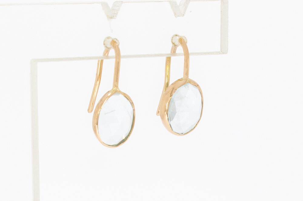 Aquamarin Anhänger 585 Gold - 1,6 cm