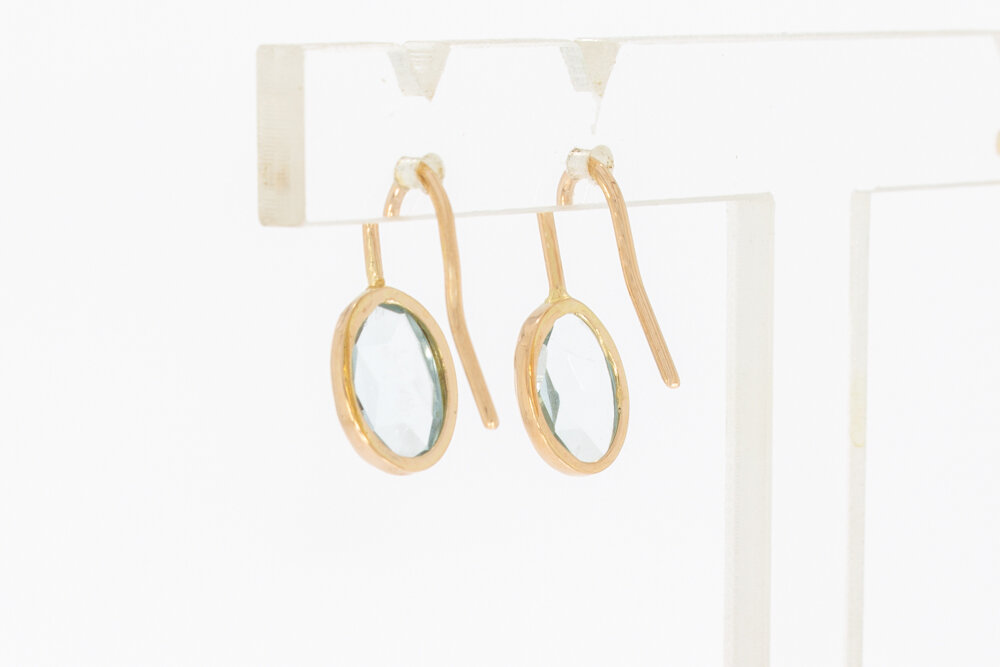 Aquamarin Anhänger 585 Gold - 1,6 cm