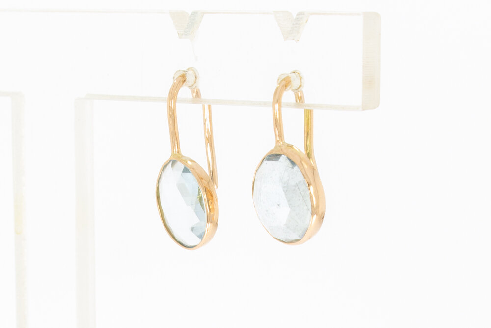 585 Gold Aquamarin Anhänger - 1,9 cm