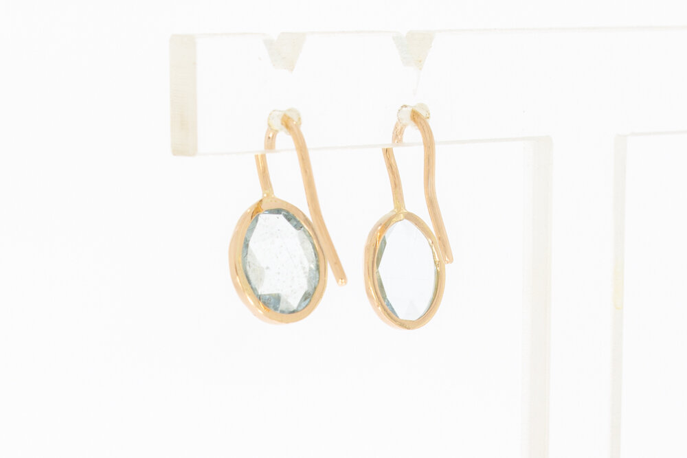 585 Gold Aquamarin Anhänger - 1,9 cm