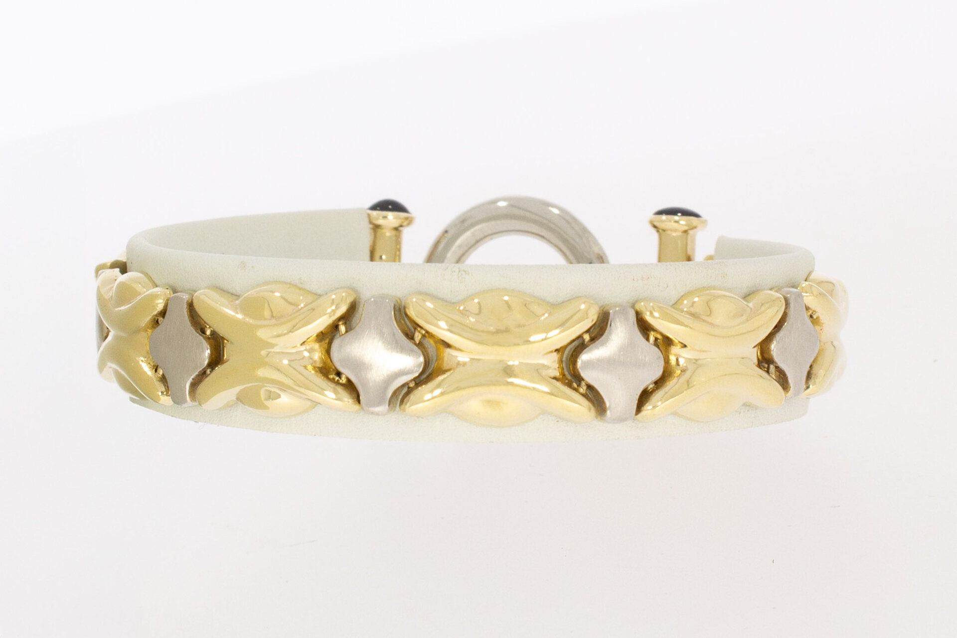 Bicolor Damenarmband  585 Gold - 19,5 cm