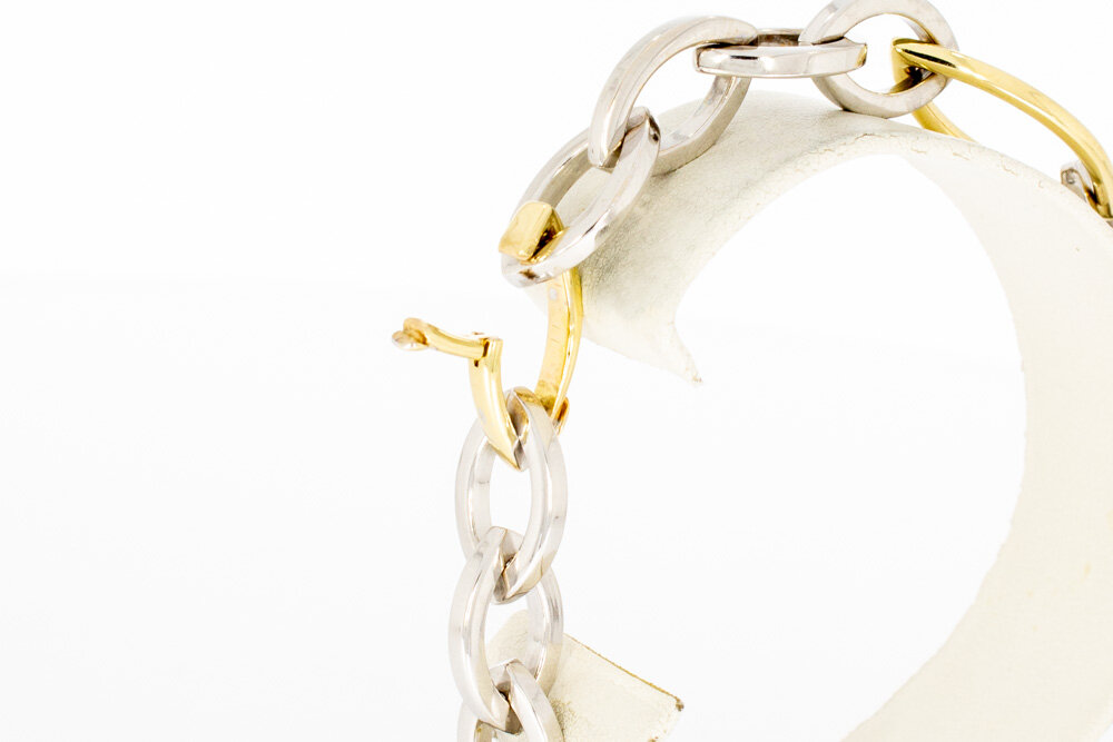 14 Karat Goldenes Gliederarmband - 20,5 cm