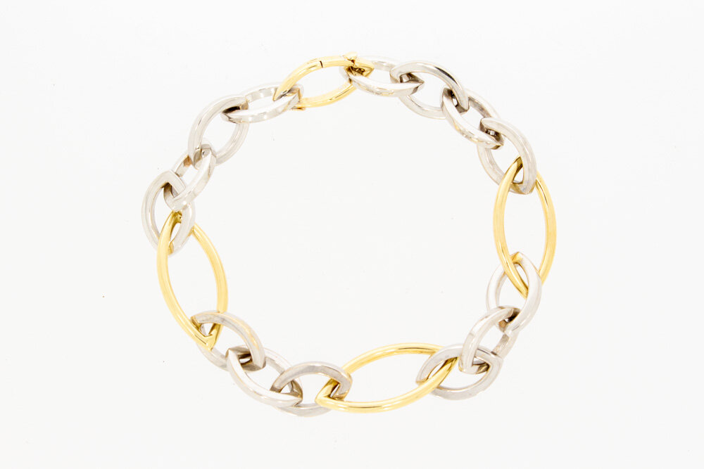 14 Karat Goldenes Gliederarmband - 20,5 cm