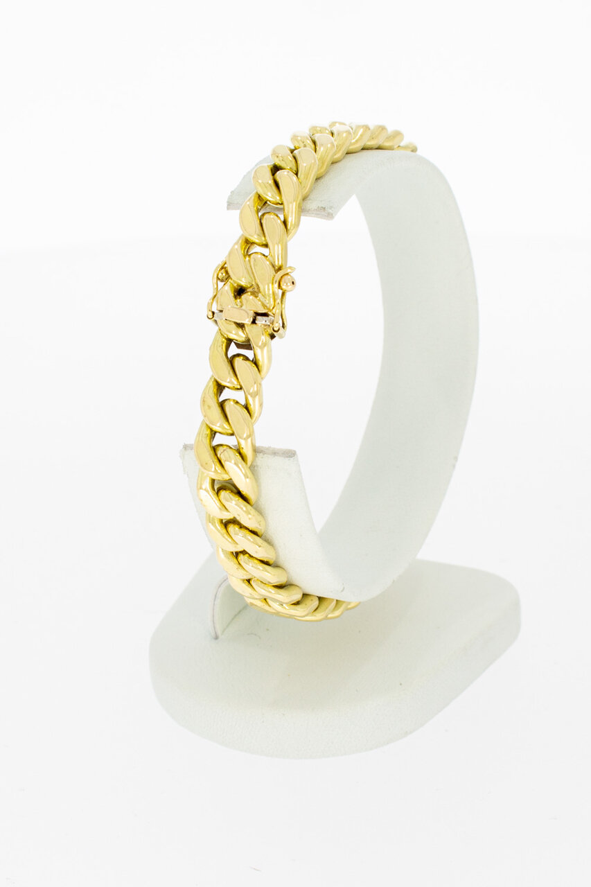 18 Karat Gelbgold Panzer Armband - 19,3 cm