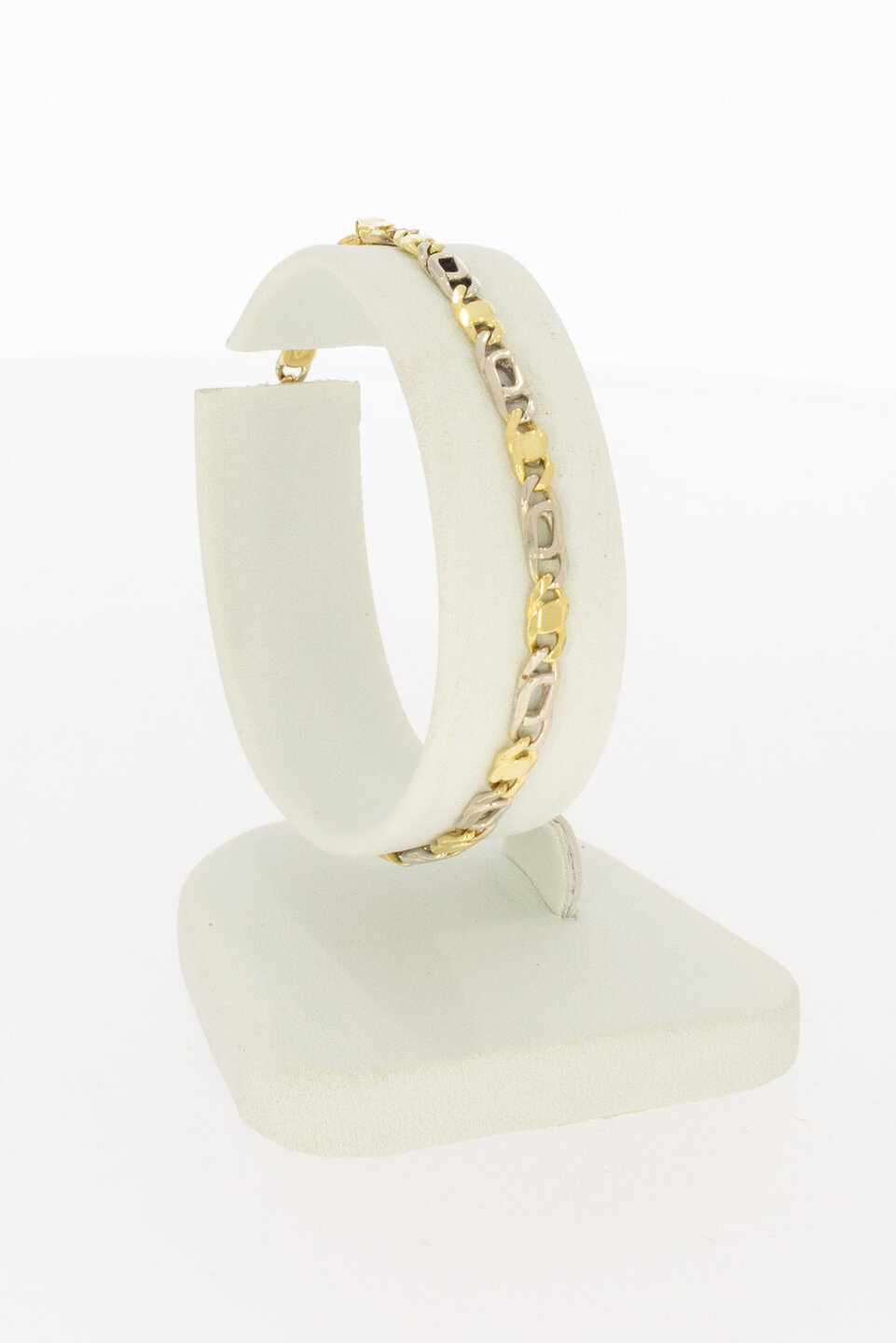 750 Figaro Gold Armband – 16,5 cm
