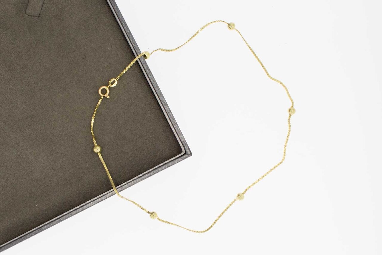 S- Gliederkette 14 Karat Gold - 38,3 cm