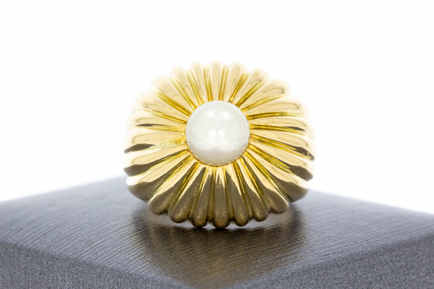 Vintage 750 Gold Ring mit Perle - 18,4 mm