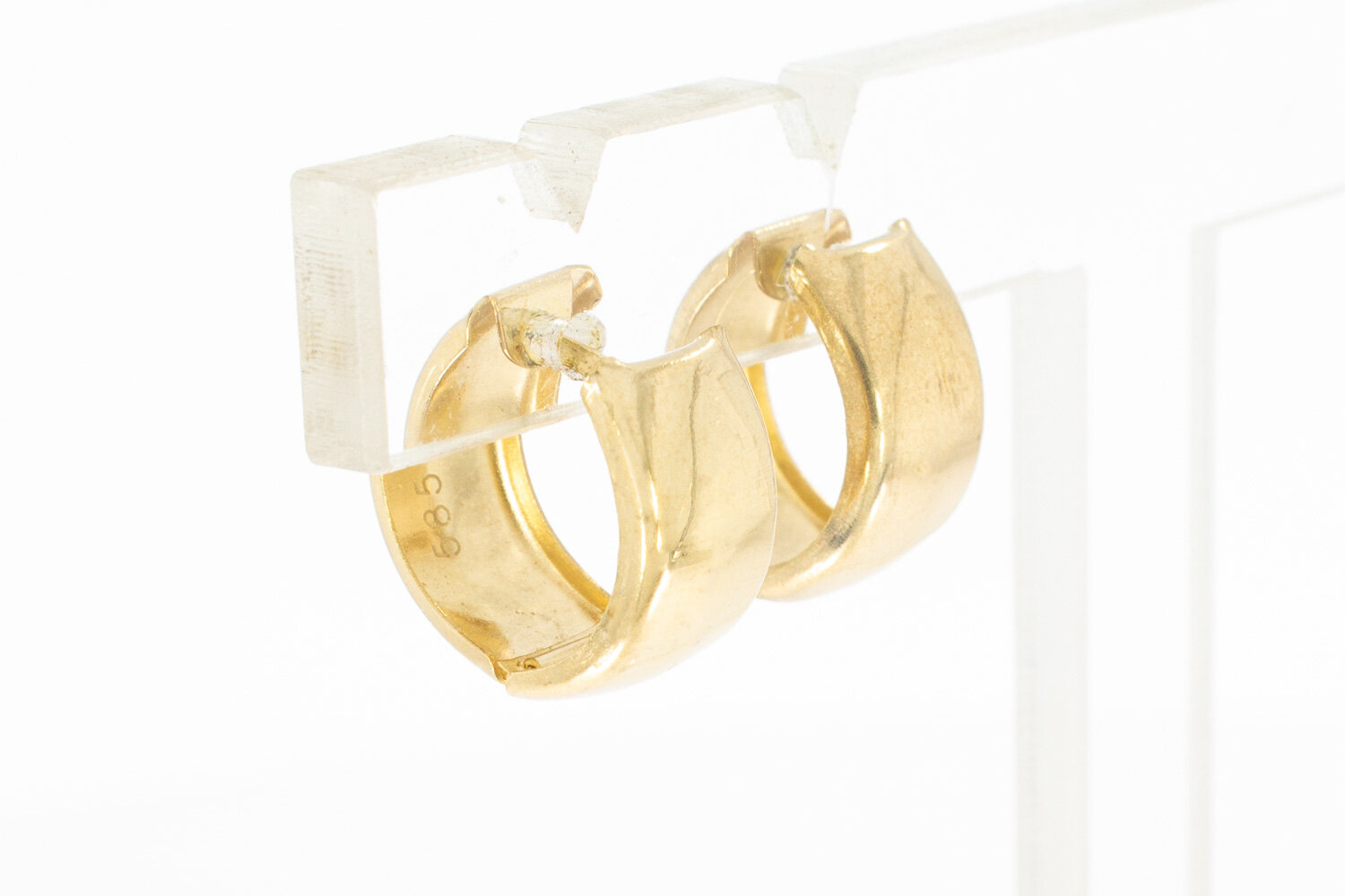 Versace-Stil 585 Gold Creolen - 1,4 cm