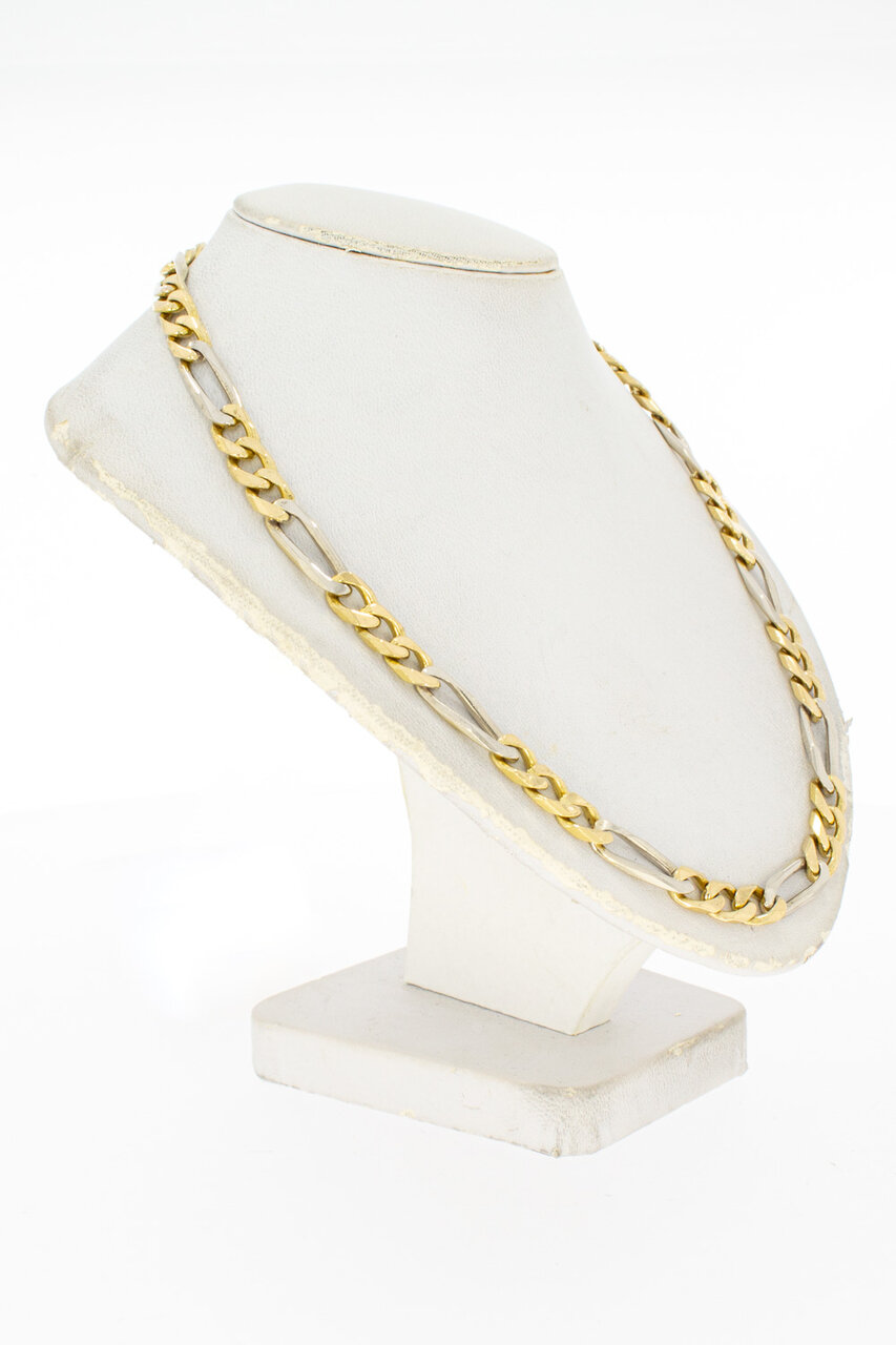 Figaro Kette 18 Karat Gelbgold - 92 cm
