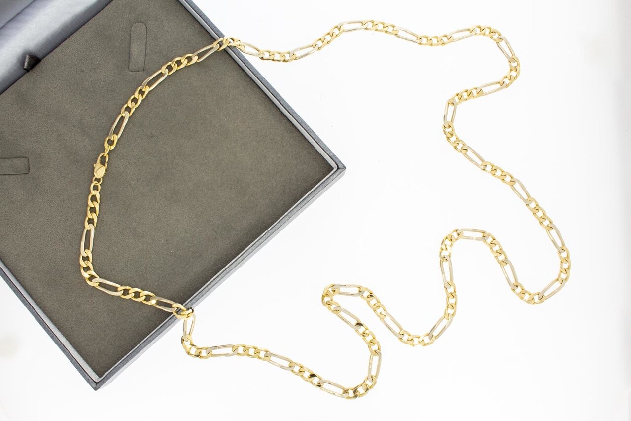 Figaro Kette 18 Karat Gelbgold - 92 cm