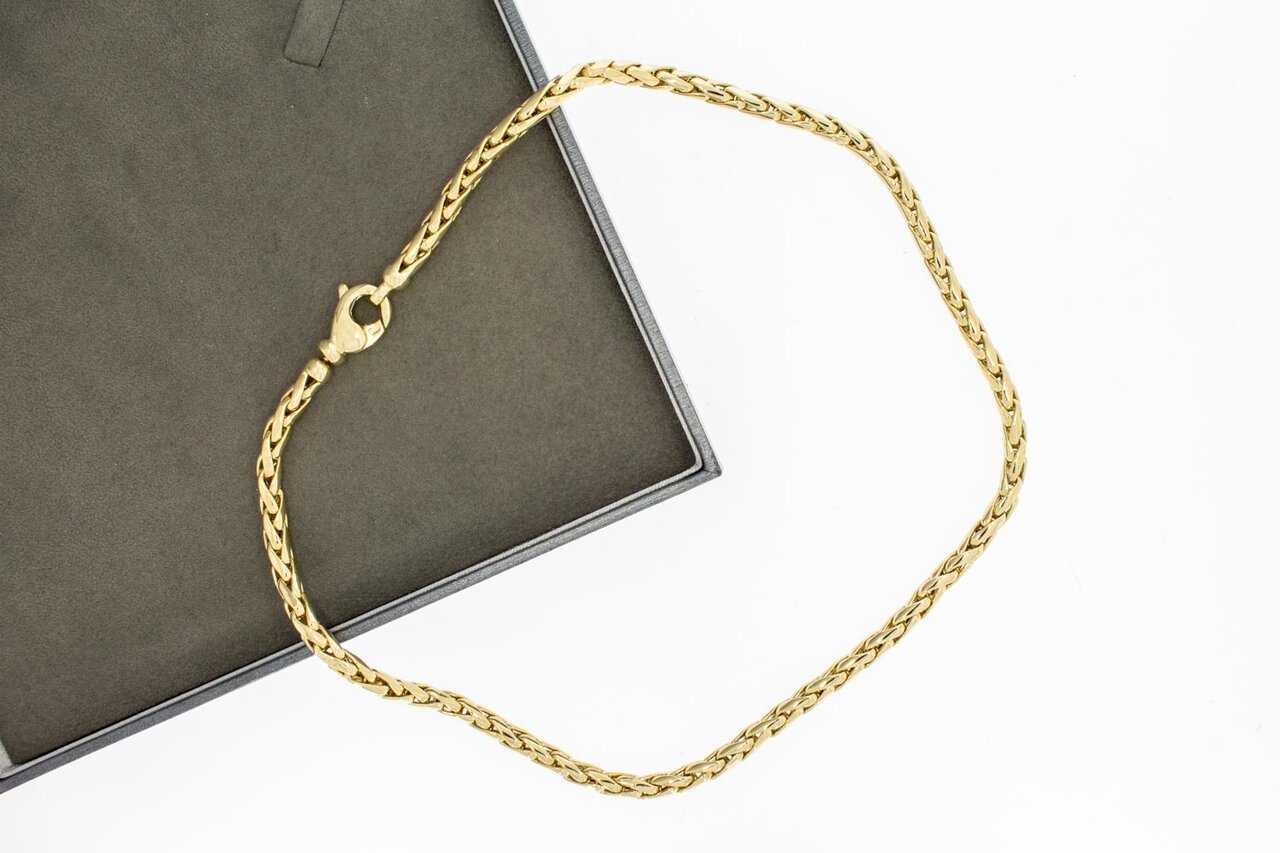 Fuchsschwanz Kette 14 Karat Gelbgold - 46,3 cm