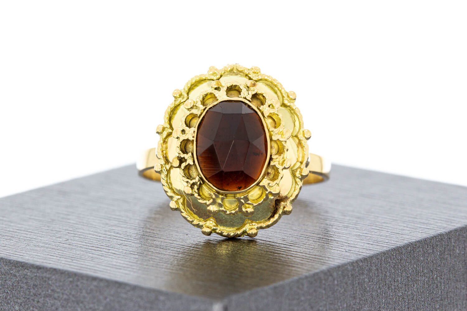 Granat Ring 14 Karat Gold - 18,3 mm